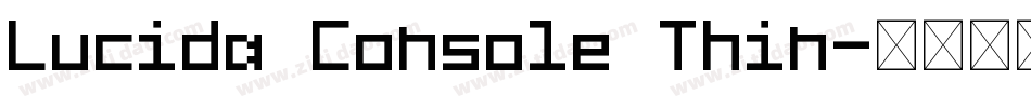 Lucida Console Thin字体转换